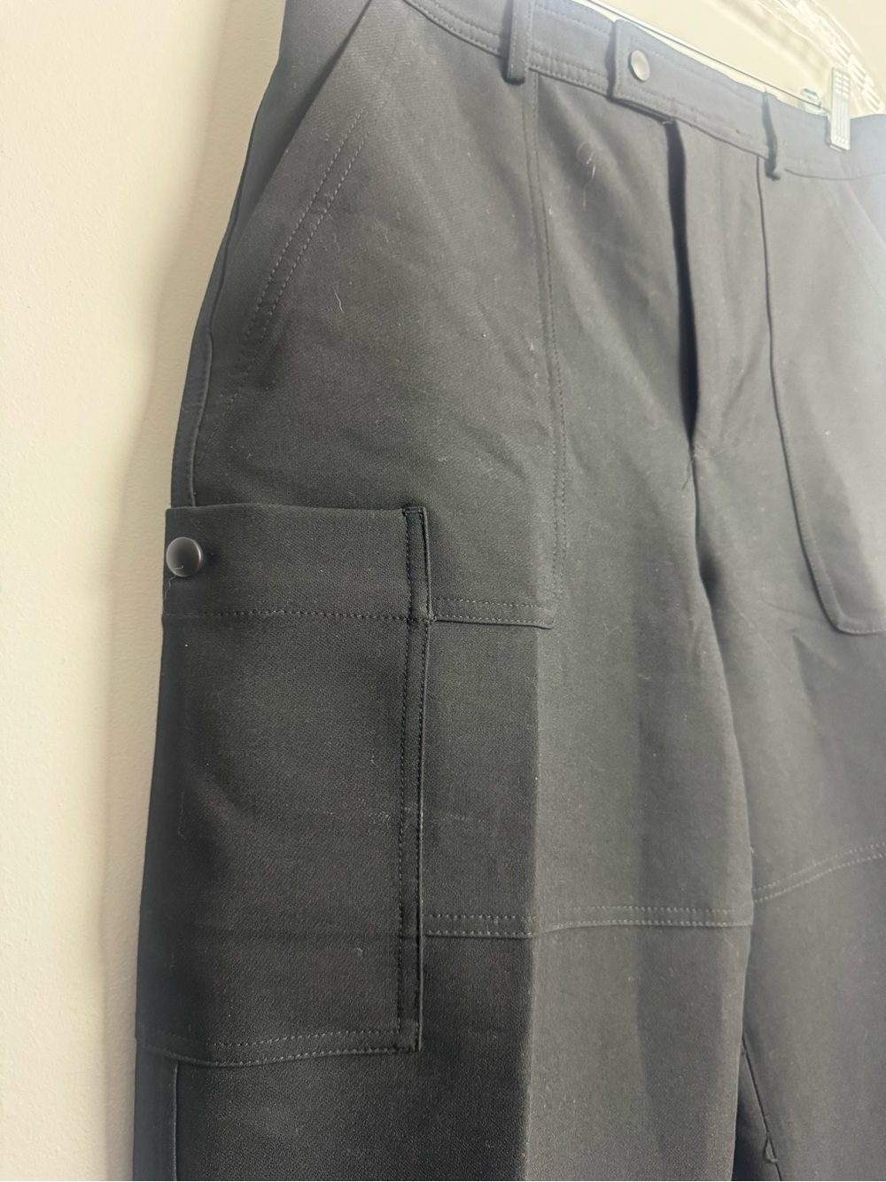 ZARA | Black Utility Cargo Straight Leg Pants Women’s Size Large - Picture 6 of 10